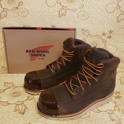 Red Wing Shoe's Size 11 with steel and  rubber toe