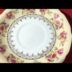 Vintage Gold Castle Gilded Floral Saucer Plate Occupied Japan