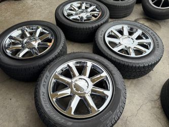 20” Chrome GMC Yukon OEM Wheels Tires Silverado Tahoe 