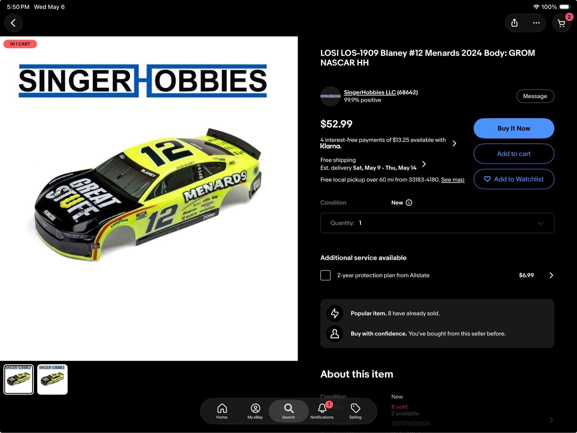 Brand New Losi NASCAR Body