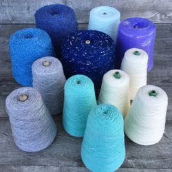 C: Assorted Lots Cone Yarn Machine Knitting, Weaving, Crochet