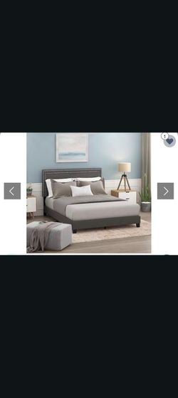 Queen Bed Gray