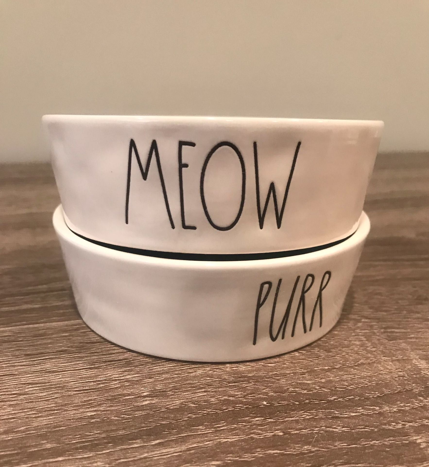 Rae Dunn Cat Dish - Meow / Purr