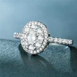"Dainty Pure Gemstone Zircon Full Filled Rings for Women, VP1625
 