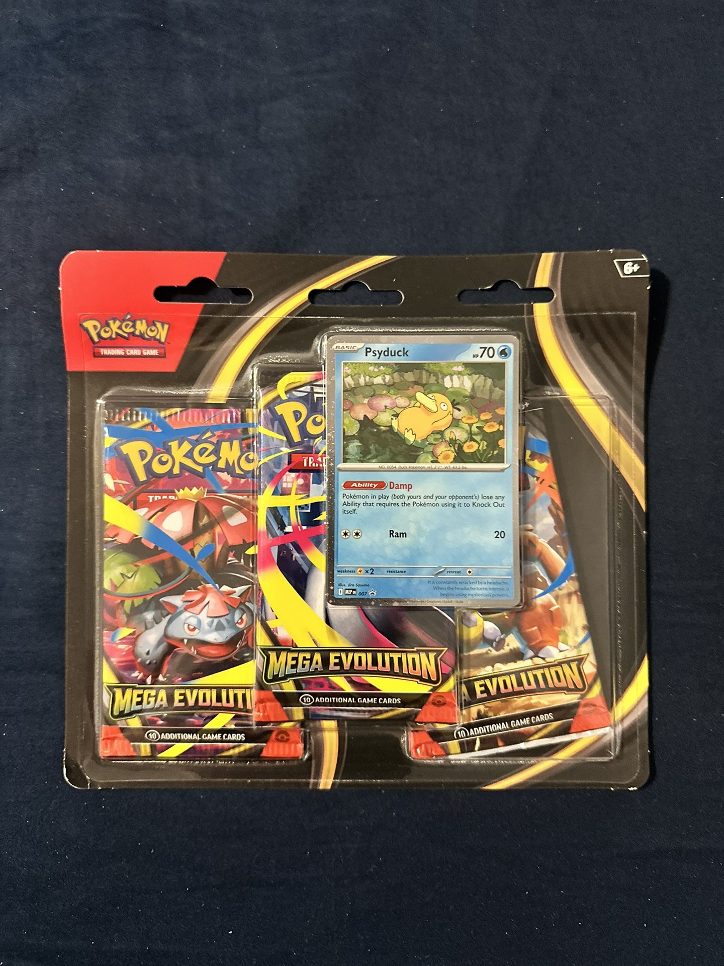 Pokemon Mega Evolutions Psyduck 3 Pack Bluster Bundle