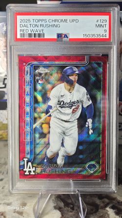 Dodgers Dalton Rushing Red wave /5 Rookie card rc