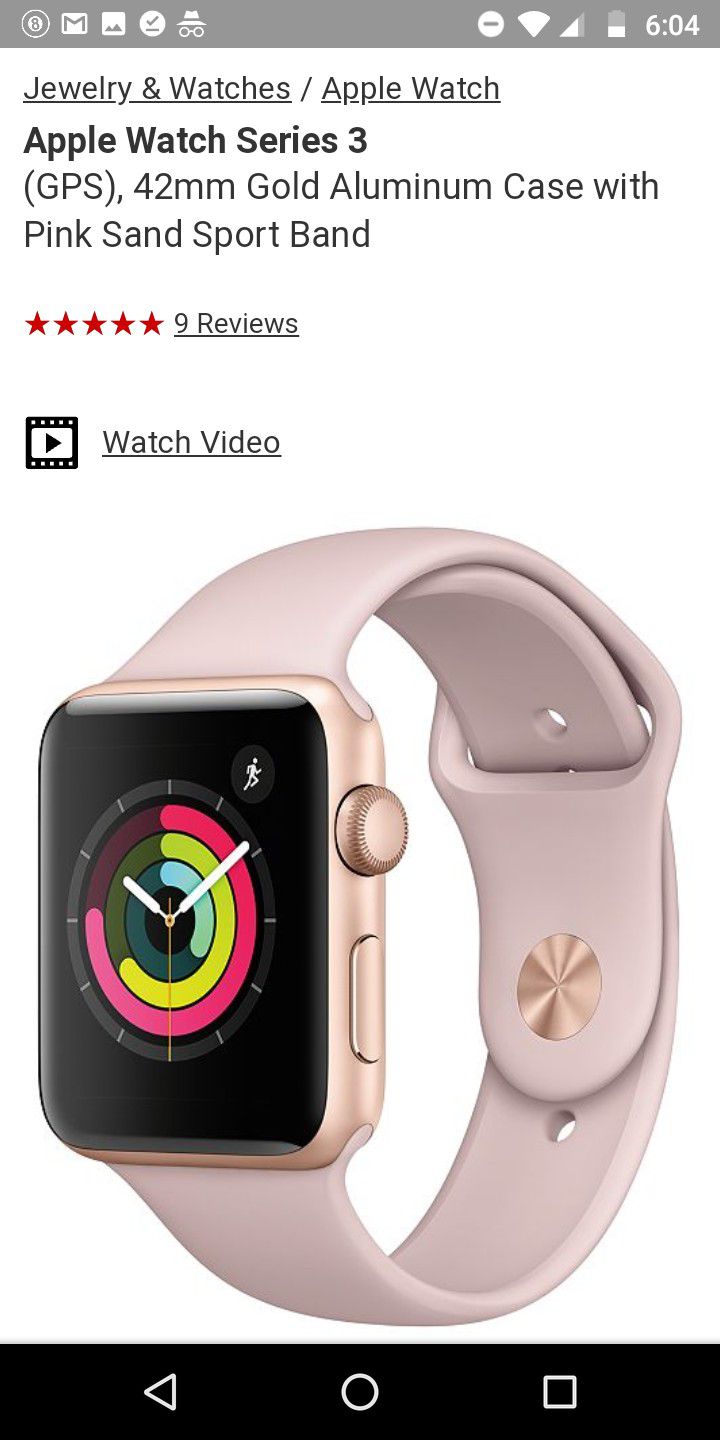 Apple Watch Series 3 (GPS), 42mm Gold Aluminum Case with Pink Sand