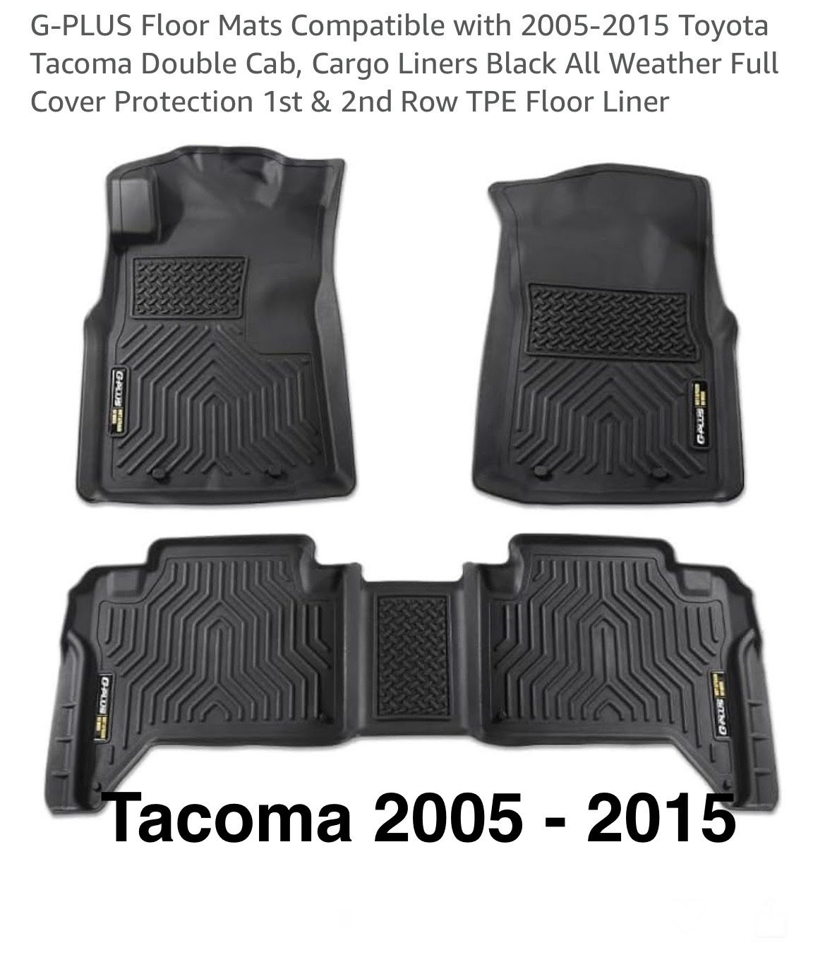 Floor Mats Liners Custom Fit Toyota Tacoma 2005 To 2015