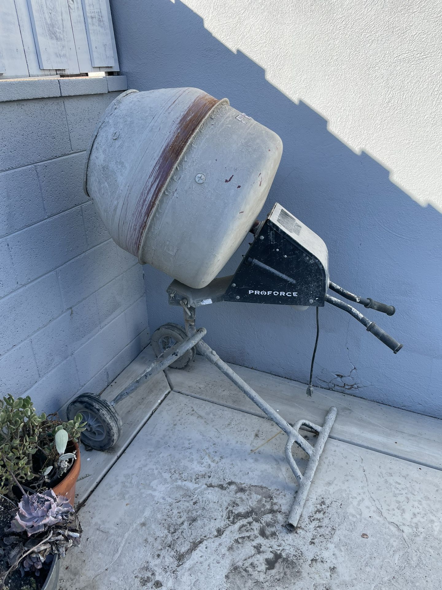 Proforce Cement Mixer Dimensions Approximately 38”L 24”W 55”H for Sale