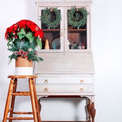 Secretary Desk China Cabinet Hutch 