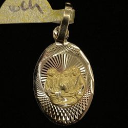 $200 Three Tone Gold Baptism Charm