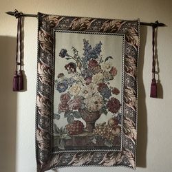 Floral Tapestry Wall Hanging