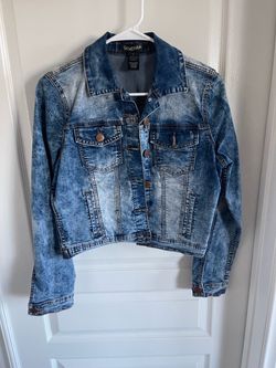 Women’s Cropped Denim Jean Jacket