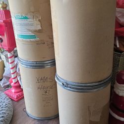 Set of Four Cardboard Fiber Canister Storage Drums - Approximately 22 Gallons Each