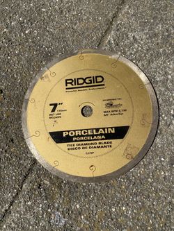 7" Ridgid Porcelain Tile Diamond Blade 