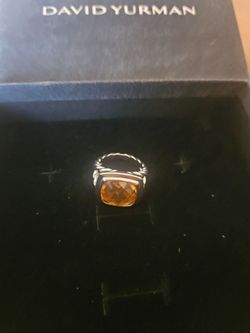 David Yurman Ring Albion size 8 Orange Citrine  Shipping Avaliable