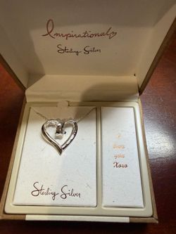 Sterling silver heart necklace