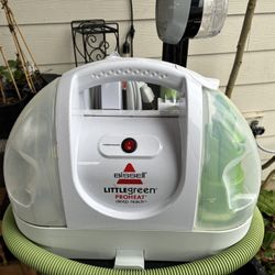 BISSELL Little Green ProHeat Deep Reach portable carpet and upholstery cleaner. 