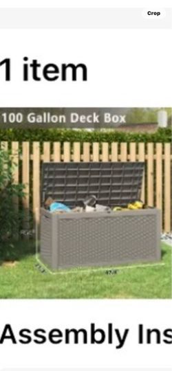 100 gallon extra large resin outdoor deck storage box
