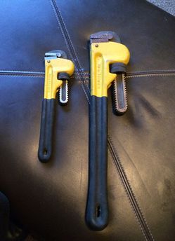 2 Workforce Pipe Wrenches - 10" & 18"