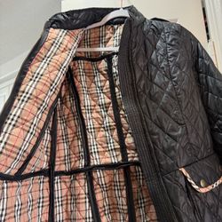 Authentic Burberry London Women’s Quilted Jacket – Size Medium