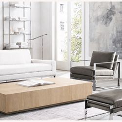 Restoration Hardware Machinto Oak Coffee Table