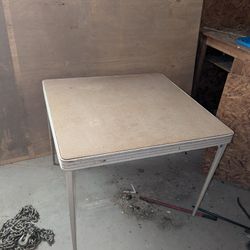 Tan & Brown Foldable Table 