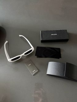 White Prada Unisex Sunglasses