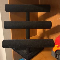 Bracelet Holder Organizer Black Soft Velvet Texture 