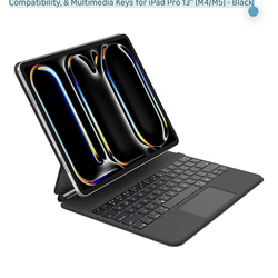 Belkin Pro Keyboard Case w/Magnetic Stand, Backlit Bluetooth Keyboard, Multi-Gesture Controls, Magnetic Apple Pencil Storage Compatibility, & Multimed