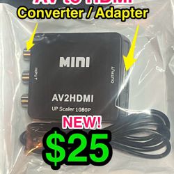 🔌 NEW AV to HDMI Converter Adapter (1080P Upscaler) $25 🔌
