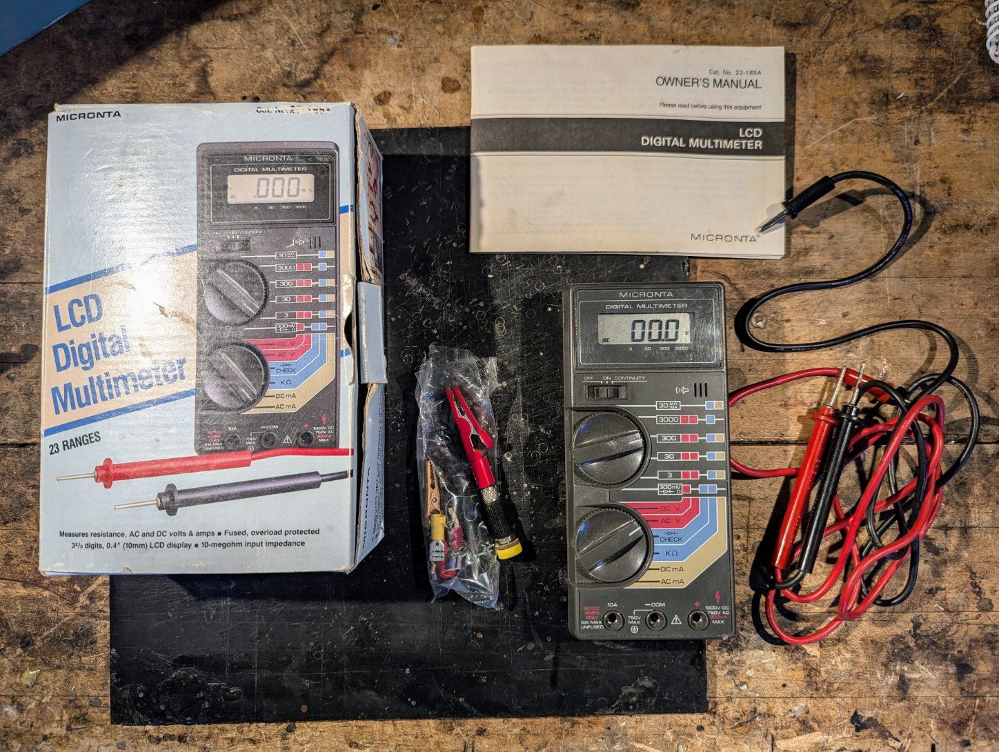 Vintage Radio Shack Micronta Digital Multimeter #22-185A original leads and adapters 64th St & Bell