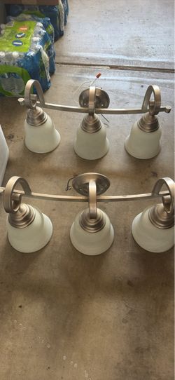 3-Light Brushed Nickel Vanity Bar Light – Set of 2