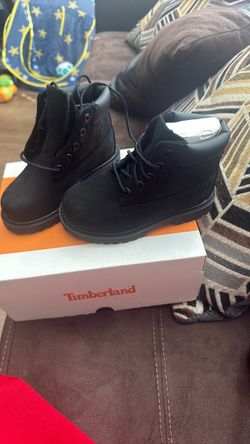 Timberland Toddler Black Boots with Box