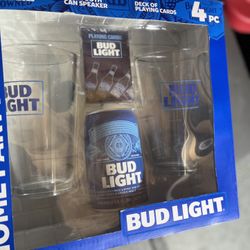 Bud Light 4 Piece Home Party Gift Set 