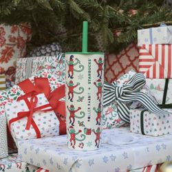 Starbucks X Roller Rabbit Green and Red Tumbler Christmas Monkey 24oz 2025 NEW