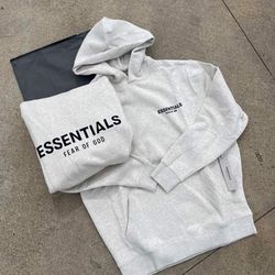 Light grey essentials hoodie