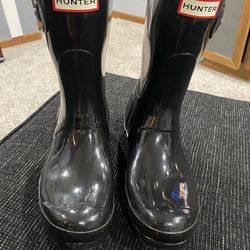 Hunter Womens Black Boots Size 7