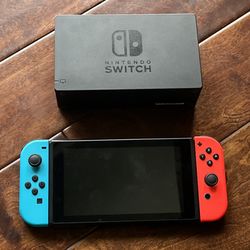 Nintendo Switch System 32GB Console w/Neon Red & Blue Joy-Cons + Dock Only