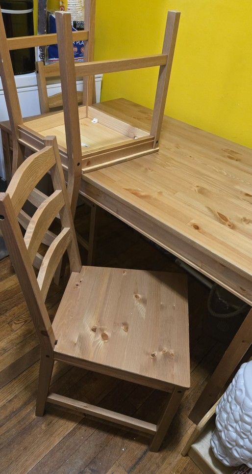 Wooden Rectangle Table For 4