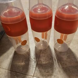 6 Popyum 9oz Bottles, Size 2 And 3 Nipples