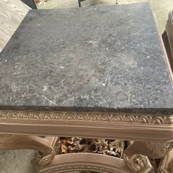Side Marble Tables, 2 Tables