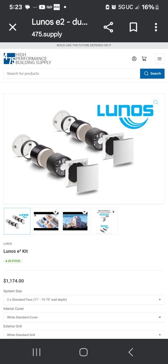 Lunos eGO Kit comes with 1 x transformer, 1 x controller, MERV 5 filters