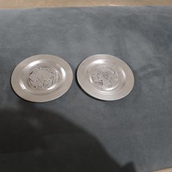 Pewter Plates Vintage 