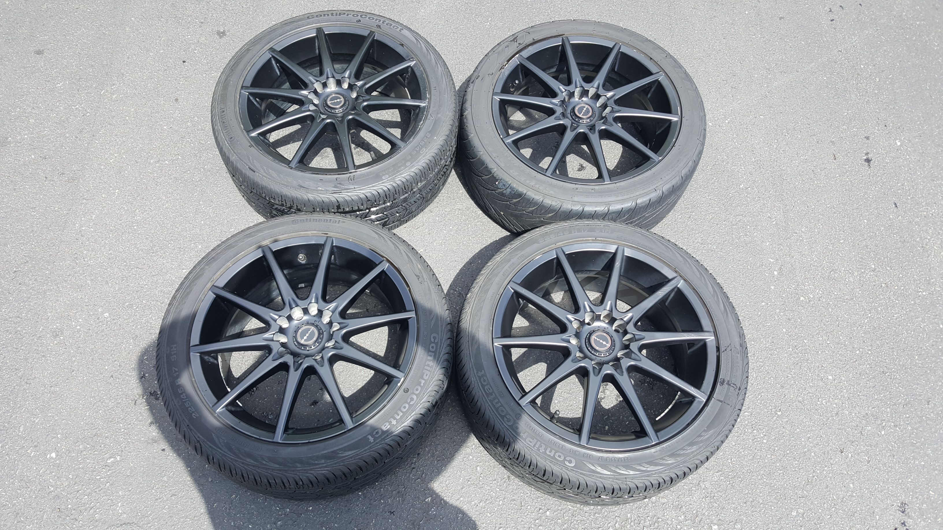 Focal F04 17 x 7.5" bolt pattern 5x112 & 5x120 wiheels with 225/45/17 tires