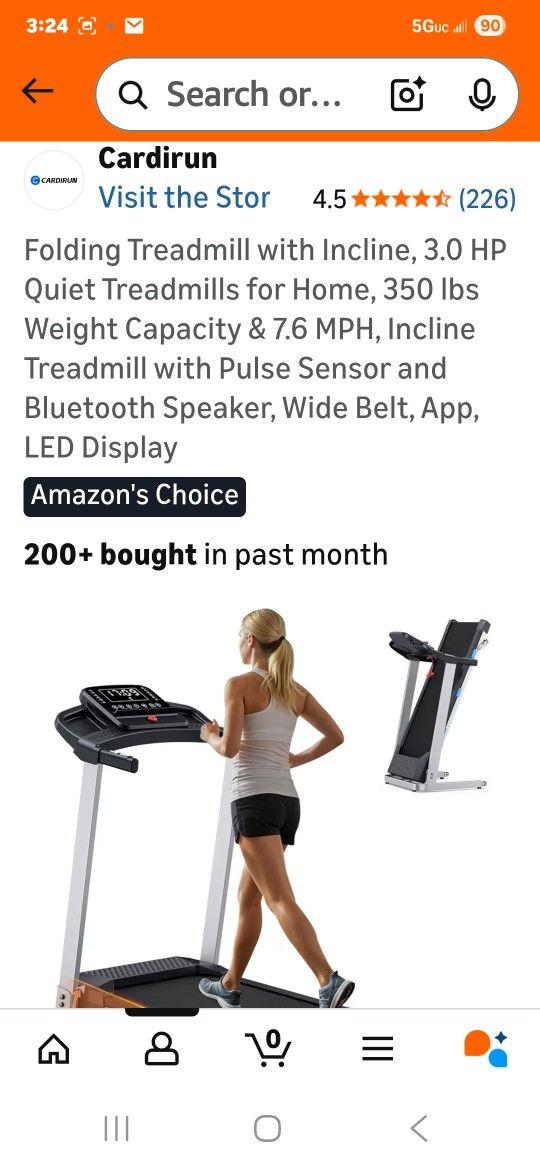 Treadmill, Brand New, Foldable. 
