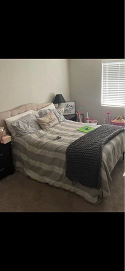 Full bed frame and mattress