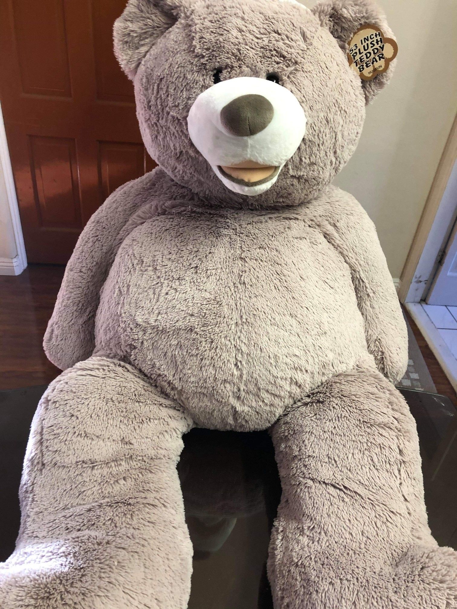 Large 53” Plush Sitting Teddy Bear
