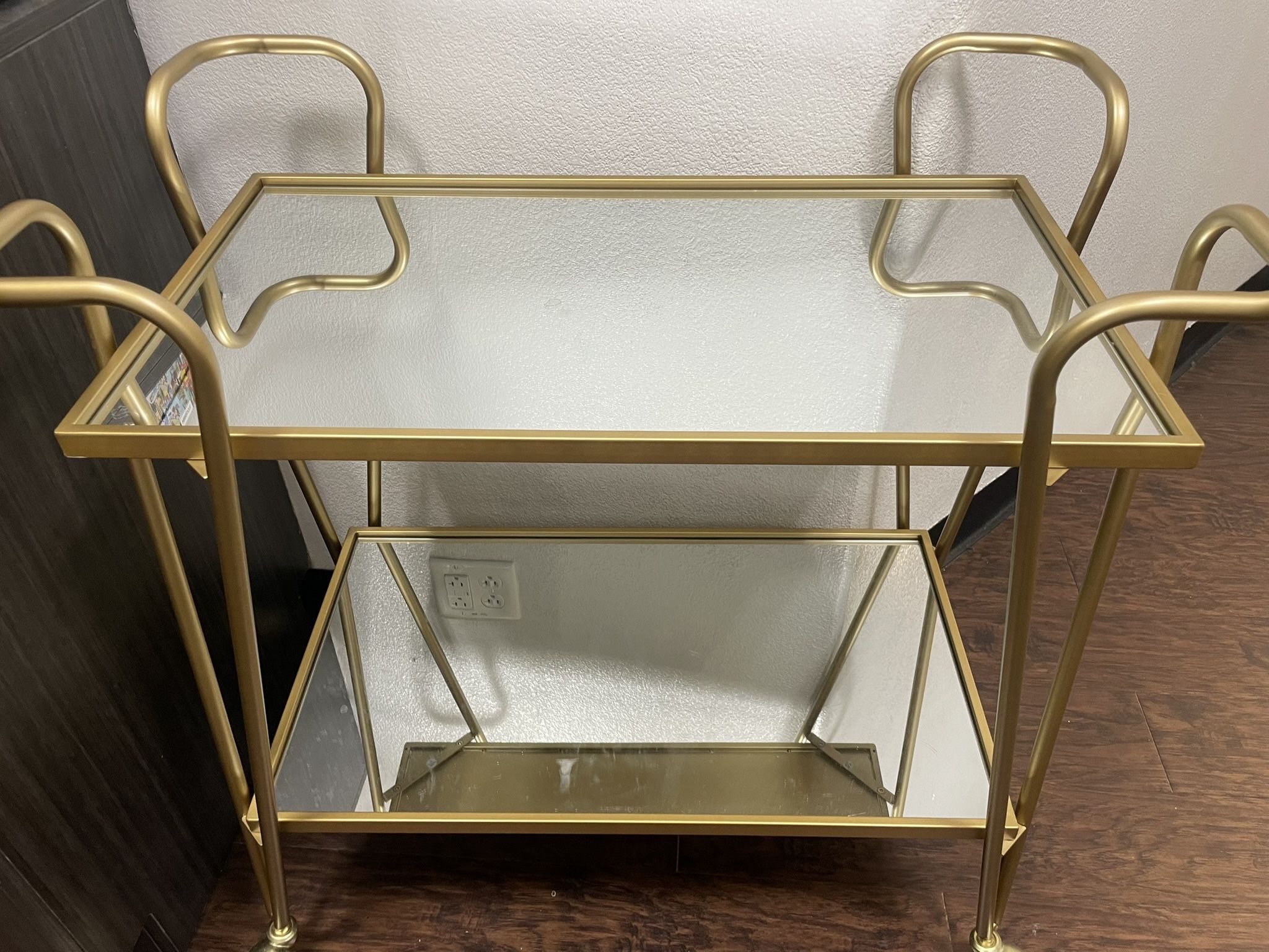 Gold Mirrored Bar Cart