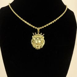 10k Gold Lion Pendant
